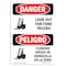 Signmission Safety Sign, OSHA Danger, 10" Height, Look Out For Fork Trucks Bilingual Spanish OS-DS-D-710-VS-1439 - alternate 1
